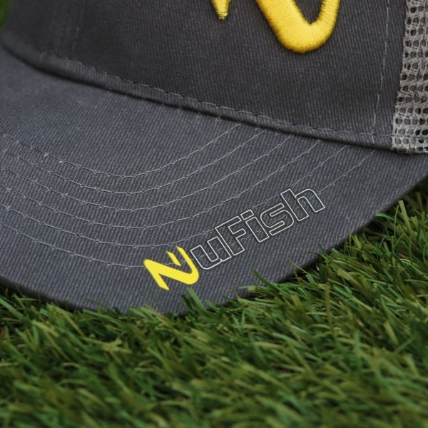 NuFish Cap - Grey - Raised Yellow Logo